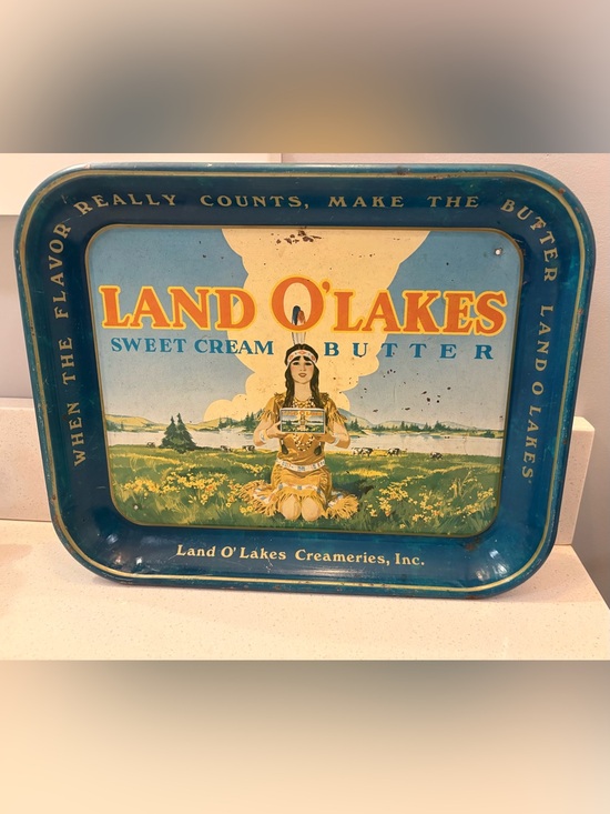 Land O’ Lake Other - Land O'Lakes Vintage-Decorative Tray - Sweet Cream Butter Artwork